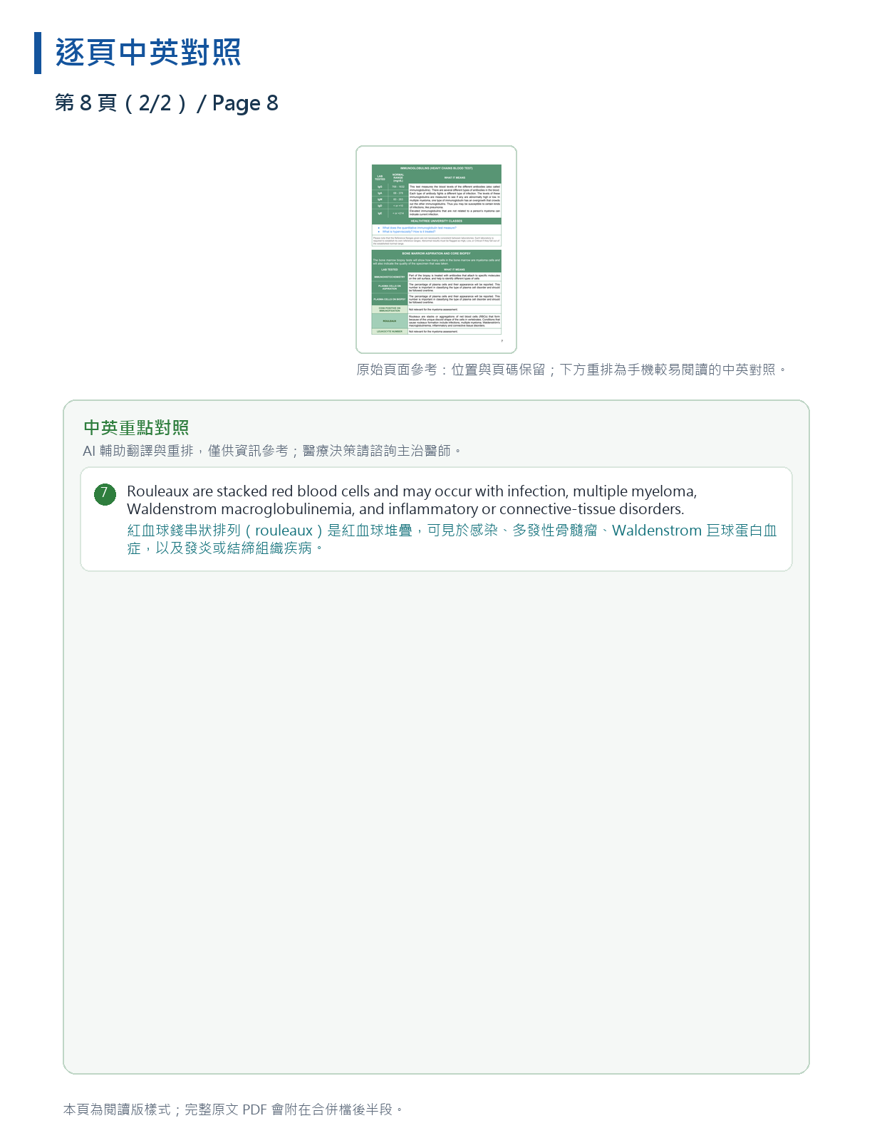 解讀我的骨髓瘤檢驗報告 第 14 頁