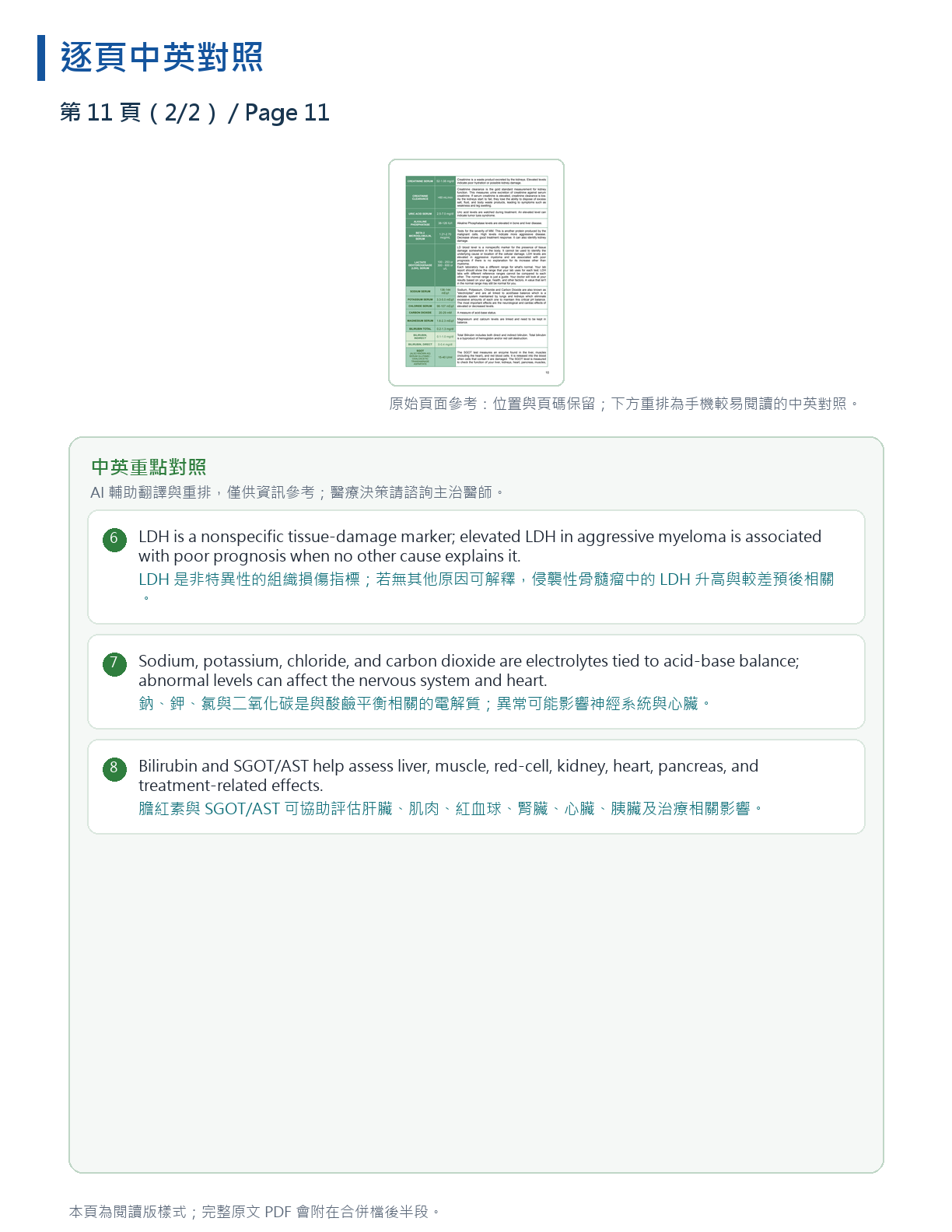 解讀我的骨髓瘤檢驗報告 第 20 頁