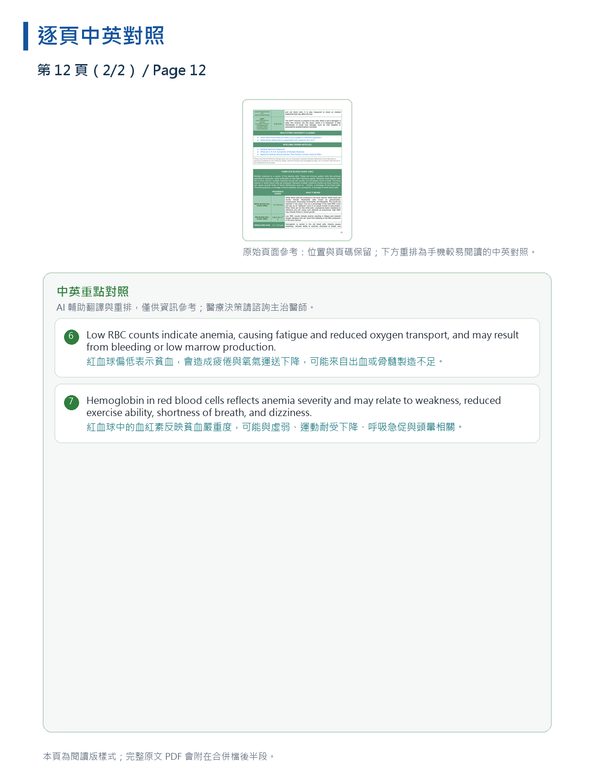 解讀我的骨髓瘤檢驗報告 第 22 頁