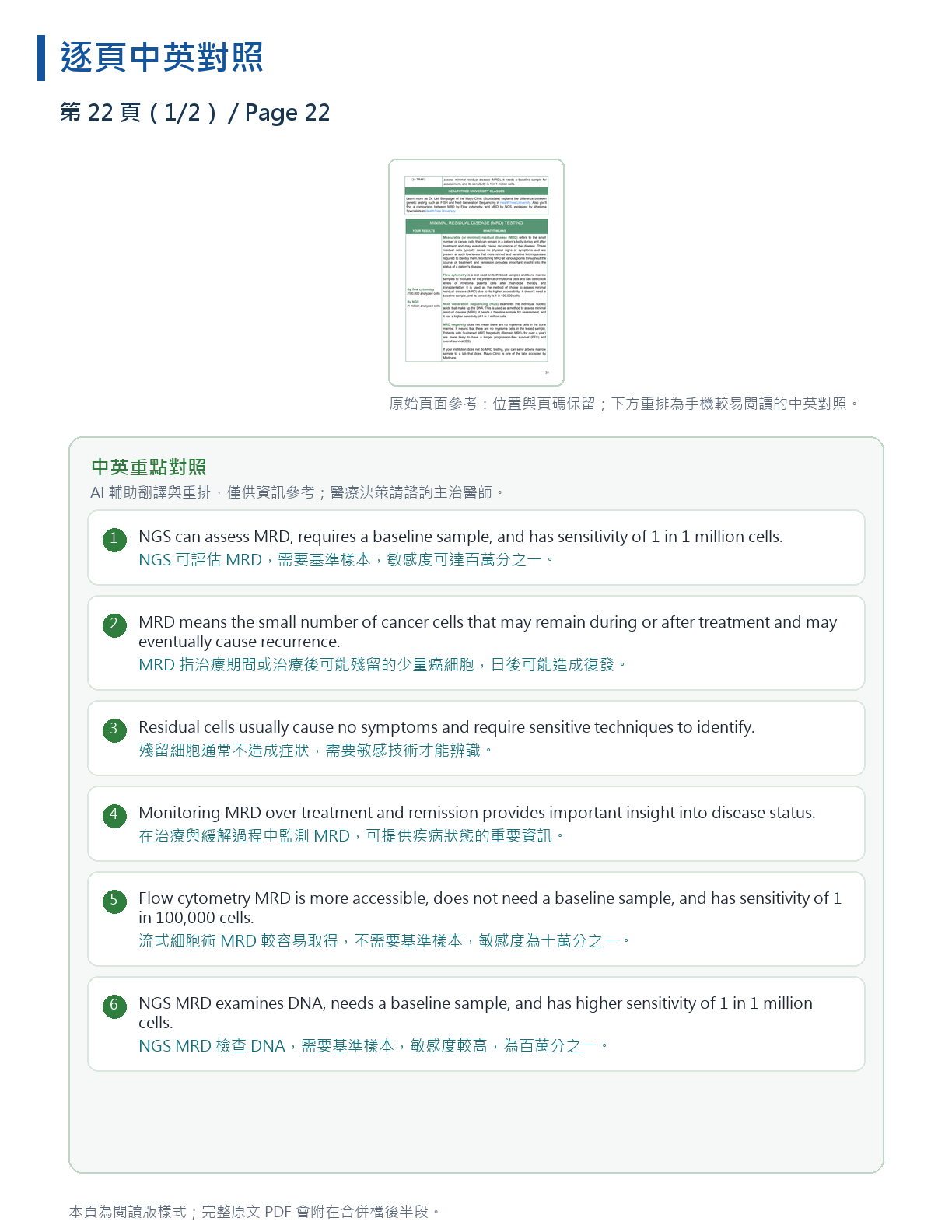 解讀我的骨髓瘤檢驗報告 第 40 頁